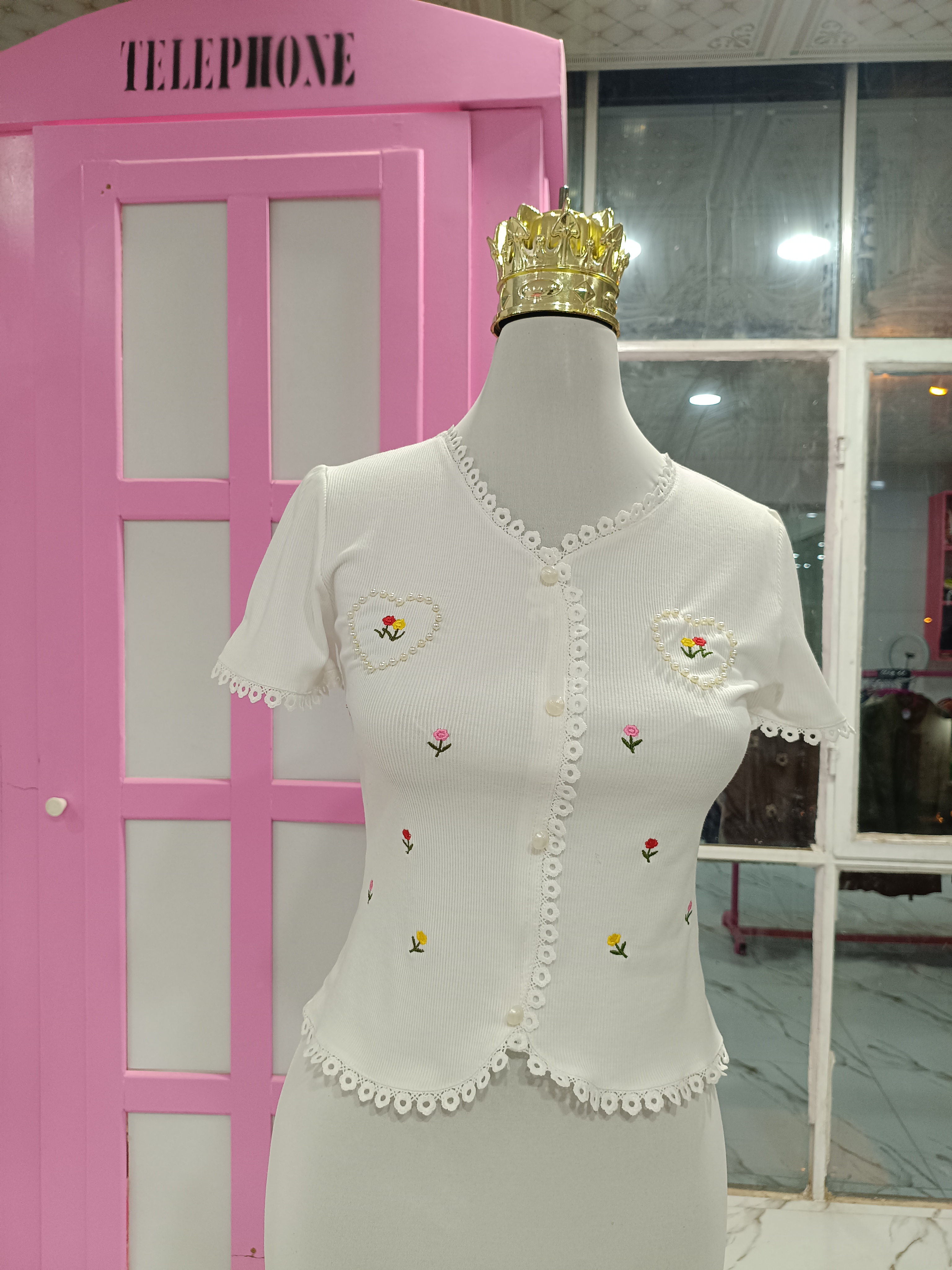 کراپ کبریتی گلدوزی زنانه